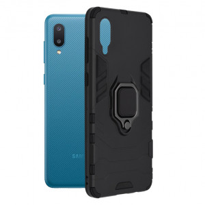 Husa Samsung Galaxy A02 / M02 cu inel, Techsuit Silicone Shield - Negru - Img 5