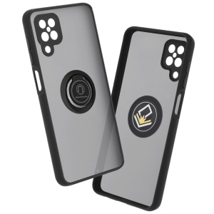 Husă Samsung Galaxy A12 / A12 Nacho SKYDDAR Glinth+ cu Inel Rotativ 360°, Compatibilitate Magnetică, Absorbție Șocuri, Design Subțire și Elegant - Negru - Img 15