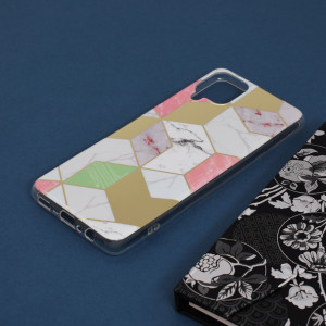 Husa Samsung Galaxy A12 Marble Series, Techsuit - Purple Hex - Img 5