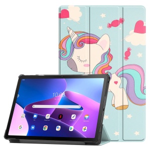 Husa tableta pentru Lenovo Legion Tab Gen 3, SKYDDAR INNOVATION, cu suport Multi-Unghi si functie Sleep/Wake, FoldPro, Unicorn, set cu sticker