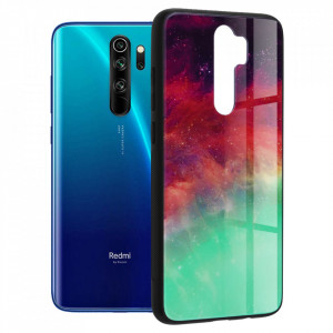 Husa Xiaomi Redmi Note 8 Pro cu sticla securizata, Techsuit Glaze - Fiery Ocean - Img 1