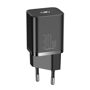 Incarcator Priza, USB-C, 30W, Baseus Super Si, Negru