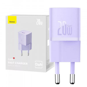 Incarcator Type-C, Fast Charging, GaN, 20W - Baseus (CCGN050105) - Purple - Img 6