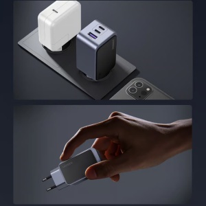 Incarcator USB, Type-C, GaN, 65W, 3A, Ugreen Nexode Air X553 - Gri - Img 6