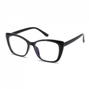 Ochelari calculator dama protectie lumina albastra, Cat Eye, Techsuit (PC28016-C1) - Negru
