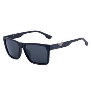Ochelari de Soare Barbati, UV400, Stil Flat-Top, Anti-glare, set cu sticker, Model 8500, Negru