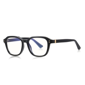 Ochelari Protectie Blue Light Unisex/Barbati, SKYDDAR INNOVATION, Rame Metalice, 2227, Design Modern, set cu sticker, Negru
