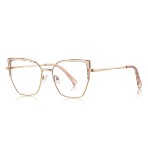 Ochelari Protectie Blue Light Unisex/Femei, SKYDDAR INNOVATION, Rame Metalice, 3156, Design Modern, set cu sticker, Roz;auriu