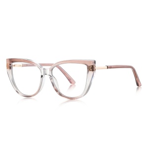Ochelari Protectie Blue Light Unisex/Femei, SKYDDAR INNOVATION, Rame Metalice, 2259, Design Modern, set cu sticker, Bej
