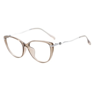 Ochelari Protectie Blue Light Unisex/Femei, SKYDDAR INNOVATION, Rame Metalice, 86162, Design Modern, set cu sticker, Bej
