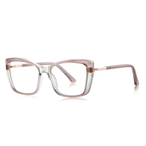 Ochelari Protectie Blue Light Unisex/Femei, SKYDDAR INNOVATION, Rame Metalice, 2273, Design Modern, set cu sticker, Maro