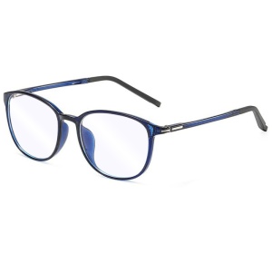 Ochelari Protectie Blue Light Unisex/Femei, SKYDDAR INNOVATION, Rame Metalice, F2822, Design Modern, set cu sticker, Albastru