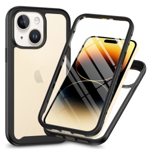 [Pachet 360°] Husa + Folie iPhone 15 Plus anti soc, Techsuit Defense - Negru