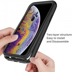 [Pachet 360°] Husa + Folie iPhone 5 / 5S / SE, Techsuit Defense - Negru - Img 4