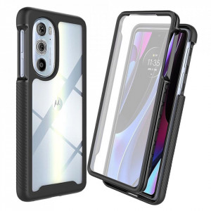 [Pachet 360°] Husa + Folie Motorola Edge 30 Pro, Techsuit Defense - Negru