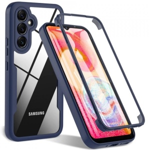 [Pachet 360°] Husa + Folie Samsung Galaxy S24 FE, SKDR ColorShield 360° - Albastru - Img 1