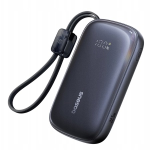 Power Bank 20000mAh 22.5W cu Cablu Detasabil, USB + USB-C, Incarcare Rapida, Baseus EnerFill FC21 Qpow 3 Ultra, Negru