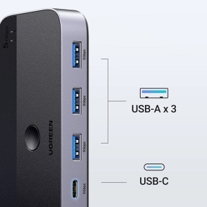Sharing Switch 2in 4out, Ugreen CM662 - Gri - Img 2