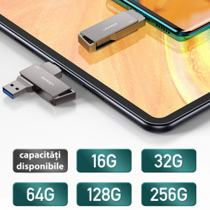 Stick Memorie rotabil USB 3.0, High Speed, 128GB, USAMS - Negru - Img 7