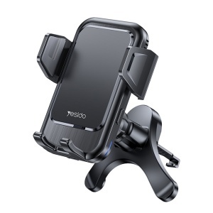 Suport auto cu incarcare wireless, Grila ventilatie, Smart induction, 15W, Yesido, Negru