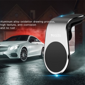 Suport auto magnetic, Prindere grila ventilatie, Aluminiu, 3.5-7 inch, Yesido, Negru - Img 4