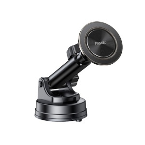 Suport auto telefon, Magnetic, Bord sau Parbriz, Brat telescopic, Yesido, Negru