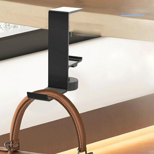 Suport pentru Birou Multifunctional, Organizator Genti, Casti - Techsuit (DH2) - Black - Img 4