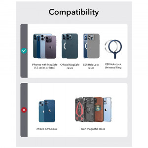 Suport portofel MagSafe, piele ecologica, pliabil, ESR - Tan Suede - Img 7