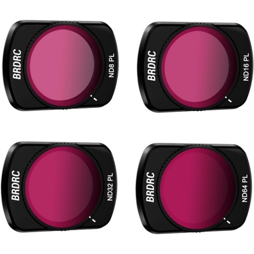 Set filtre ND BRDRC pentru DJI Osmo Pocket 3, pachet de 4, ND8PL ND16PL ND32L ND64PL