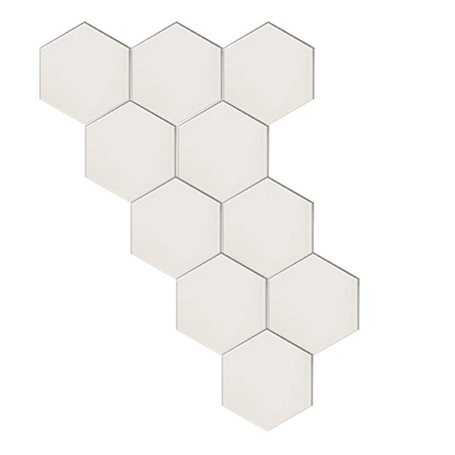 Set 10 oglinzi autoadezive hexagonale tip fagure, 23X20CM