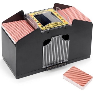 Aparat amestecat carti automat, 20,5x11,2x9,5 cm + 1 pachet carti de joc