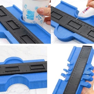 Dispozitiv de contur 12 cm, cu blocare, 1 marker negru din PVC, albastru - Img 4