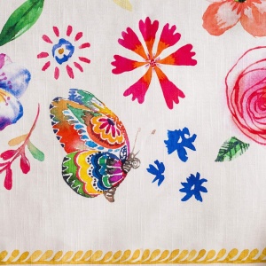 Fată de masa 100% bumbac 140 cm x 180 cm, flori dulci - Img 2