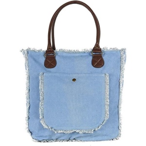 Geantă dama oversize, denim, albastru, XXL - Img 1