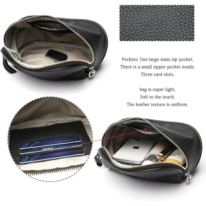 Geantă pentru femei tip crossbody neagră, cu floare, curea lata - Img 5