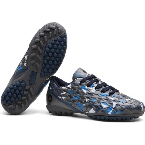 Ghete de fotbal, Unisex, Gri cu Albastru regal, 37 EU - Img 1