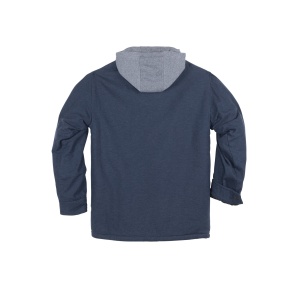 Hanorac pentru bărbati, Lumberjack cu mânecă lungă, cu glugă, Bleumarin, 2XL - Img 4