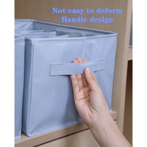 Organizatoare de garderobă 6 buc, 34x17x12cm, 7 compartimente, gri - Img 3
