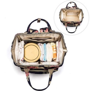 Rucsac termoizolant, pentru mamici si bebelusi, floral, Srotek - Img 6