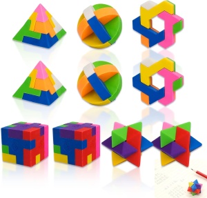 Set 10 bucăți gumă de șters pentru copii, Gxhong, puzzle - Img 1