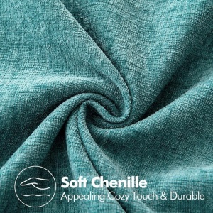 Set 2 fete de perne decorative, textil, pentru canapea, 40 x 40 cm, Albastru Gri - Img 4