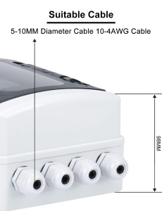 Set 2 sigurante DC 12V, sistem solar PV curent continuu 6A 2 poli DC12V-DC400V sau AC110-400V cu carcasă impermeabilă IP65 - Img 6