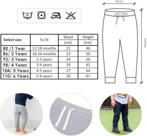 Set 3 pantaloni de trening pentru copii, caldurosi si confortabili – multicolor, 5-6 ani - Img 2