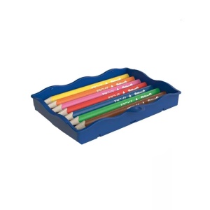 Set 8 creioane colorate, Pelikan, asortate, lemn, in cutie - Img 2