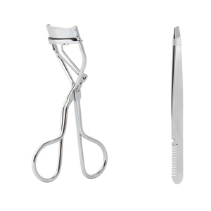 Set ondulator de gene din oțel inoxidabil cu pensetă, gri