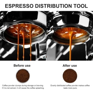 Tamper cafea Dropfree 58MM manuală, instrument de nivelare tip ac cafea pudră - Img 4
