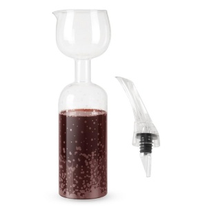 Aerator / decantor de vin din sticlă de cristal 670 ml, 100% suflat manual - Img 2
