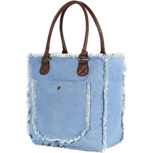 Geantă dama oversize, denim, albastru, XXL - Img 2