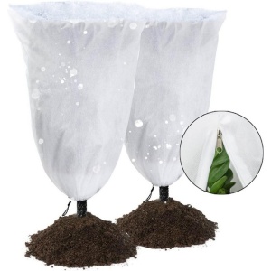 Husă de protectie pentru plante, 82x120cm 2 bucăti, rezistent la vânt din material netesut - Img 1