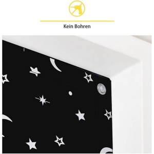Jaluzea 100% opac, fără găurire, protectie solară, cu ventuze pentru ferestre Velux, tip stele lunare, 57x100 cm, pentru Y45/045 - Img 6